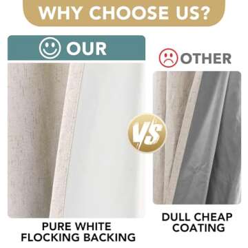 Elegant H.VERSAILTEX Linen Blackout Curtains for Your Home