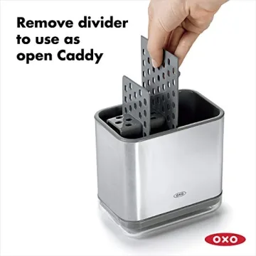 OXO Good Grips Stainless Steel Sinkware Caddy - Stylish Kitchen Organizer
