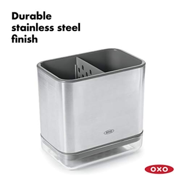 OXO Good Grips Stainless Steel Sinkware Caddy - Stylish Kitchen Organizer