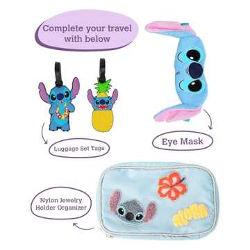 Disney Stitch Makeup Bag Official License, Travel Cosmetic Bag, Makeup Bag for Travel, Accessories