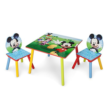 Delta Children Disney Mickey Mouse Kids Table and Chair Set, 3-Piece