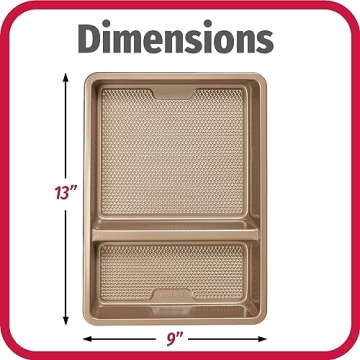 GoodCook 9"x13" Nonstick Divided Pan for Baking
