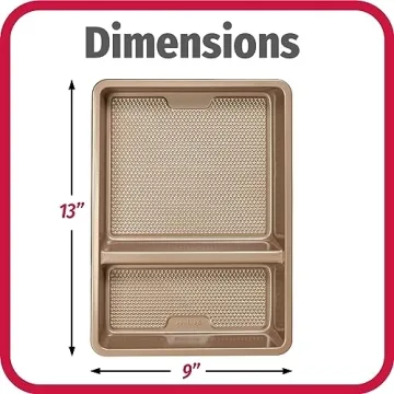 GoodCook 9"x13" Nonstick Divided Pan for Baking