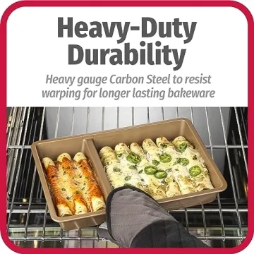 GoodCook 9"x13" Nonstick Divided Pan for Baking