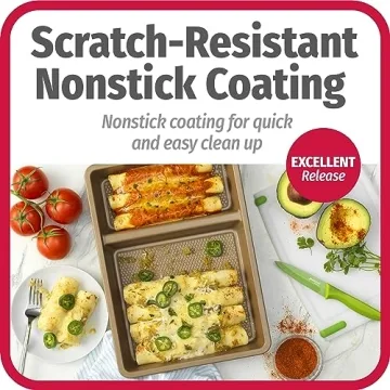 GoodCook 9"x13" Nonstick Divided Pan for Baking