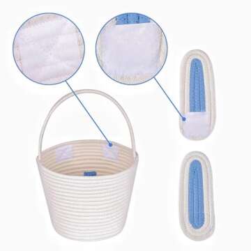 CubesLand Easter Bunny Basket with Removable Ears