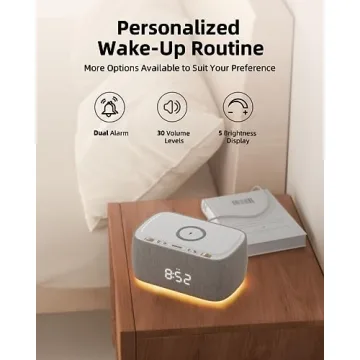 EZVALO Alarm Clock with Wireless Charging,Multifunctional Alarm Clock with Bluetooth Speaker,Dimmable LED Display with 9V&2A Fast Charging Port,Clock Radios for Bedroom,Aesthetic Bedside Alarm Clock