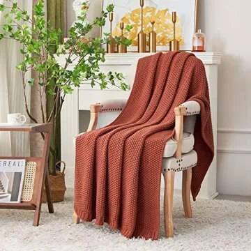 Longhui Chunky Knit Throw Blanket - Cozy & Versatile Gift