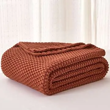Longhui Chunky Knit Throw Blanket - Cozy & Versatile Gift