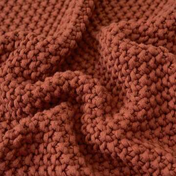 Longhui Chunky Knit Throw Blanket - Cozy & Versatile Gift