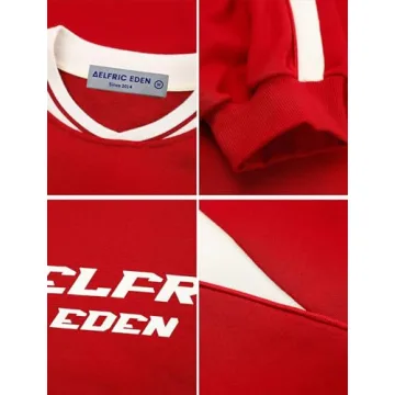 Aelfric Eden Oversized Crewneck Sweatshirt Red Vintage Style