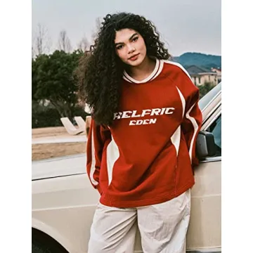 Aelfric Eden Oversized Crewneck Sweatshirt Red Vintage Style