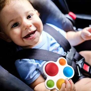 YowellGo Baby Simple Sensory Toys Silicone Fidget Toy Stress Relieving Fidgeting Game Educational Gifts for Kids Babies and Toddlers Age 6 Months and up