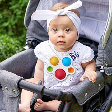 YowellGo Baby Simple Sensory Toys Silicone Fidget Toy Stress Relieving Fidgeting Game Educational Gifts for Kids Babies and Toddlers Age 6 Months and up