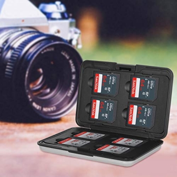 Durable Aluminum Memory Card Storage Case - 8 Slots
