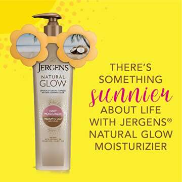 Jergens Natural Glow 3-Day Self Tanner for Medium to Deep Skin Tone, Sunless Tanning Moisturizer & Natural Glow Instant Sun Sunless Tanning Moisturizer + Bronzer, Self Tanner, Deep Bronze