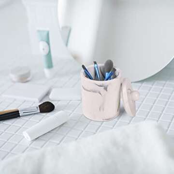 Stylish Tonxus Cotton Swab Holder for Bathroom Organization