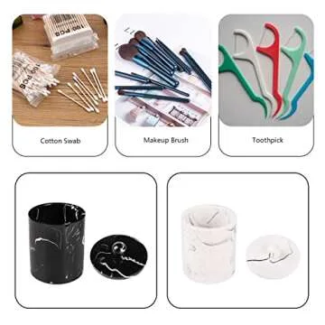 Stylish Tonxus Cotton Swab Holder for Bathroom Organization