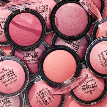 essence | Pure Nude Baked Blush | Highly Pigmented Baked Texture for a Bright, Healthy Glow | Available in 8 Gorgeous Shimmery Shades | Vegan & Cruelty Free (04 Bold Heart)