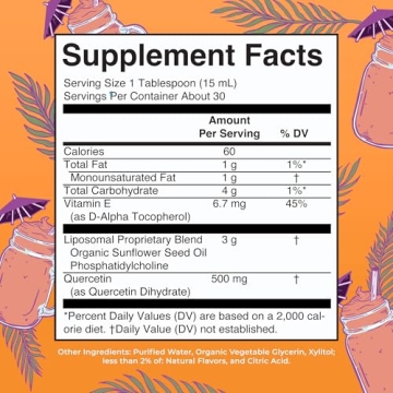 Quercetin Liquid Liposomal by MaryRuth Organics for Health