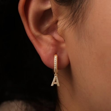 TURANDOSS Valentines Day Gifts for Girls - Earrings for Girls, Gifts for Girls Letter A Initial Earrings for Girls Hypoallergenic Earrings for Girl Teen Jewelry Gifts