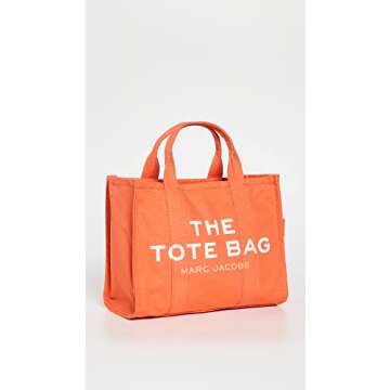 Marc Jacobs Women's Small Traveler Tote, Dragon Fire, Orange, Graphic, One Size