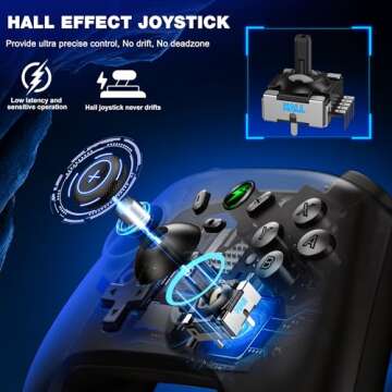 Svetaecho LED Light Up Controller for Nintendo Switch Pro/Lite/OLED/Android/iOS/Windows PC