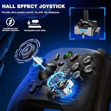 Svetaecho LED Light Up Controller for Nintendo Switch Pro/Lite/OLED/Android/iOS/Windows PC