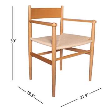 Mid-Century Dining Chair with Arms, Stone & Beam