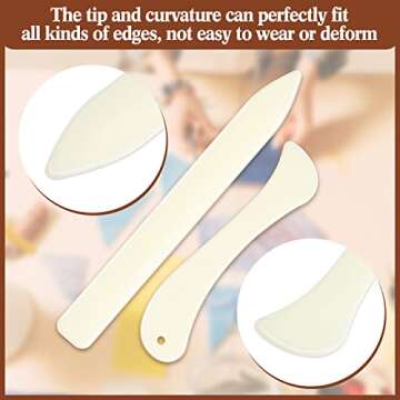 Stained Glass Tools 4 Pieces FID Stained Glass Plastic Burnisher Flat Foil Holder Supplies for Work DIY Handicrafts