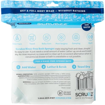 Scrubzz Rinse Free Bathing Wipes - Clean Anytime, Anywhere