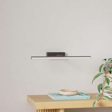 HOWMZON Wireless Picture Light, 5200mAh Battery Picture Light with Remote, Rechargeable Display Light,16" Metal Art Light for Wall Art Paintings,Gallery, Portrait (Bronze)