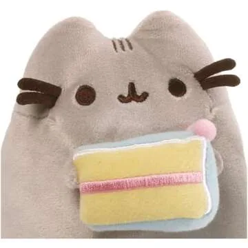 Gund Pusheen and Stormy Birthday Set Plush, Collectible Stuffed Animals for Ages 8 and Up, Gray, 6.5”