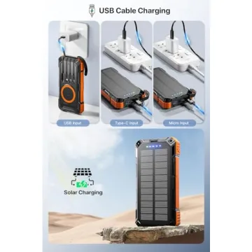 Solar Portable Charger 49800mAh for Camping & Travel