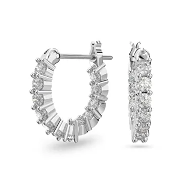 Swarovski Matrix Vittore Mini Hoop Earrings - Elegant Design with Crystal Brilliance