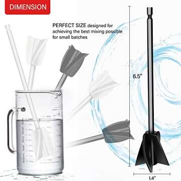 8 Pcs Durable Epoxy Mixer Paddles for Drill - Perfect for Resin and Paint Mixing