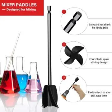 8 Pcs Epoxy Mixer Paddles for Easy Mixing