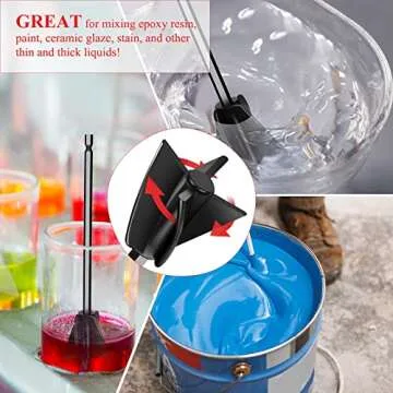 8 Pcs Epoxy Mixer Paddles for Easy Mixing