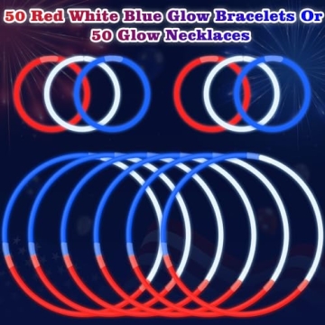 150 PCS 4th of July Glow Sticks for Parties and Favors