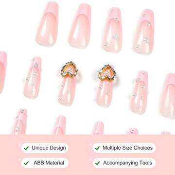 Artquee 24pcs 3D Press on Acrylic Nails for Women