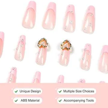 Artquee 24pcs 3D Press on Acrylic Nails for Women