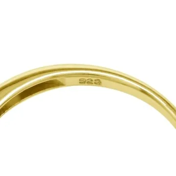 Silvershake 1.13 CTW Red Garnet East-West Promise Ring