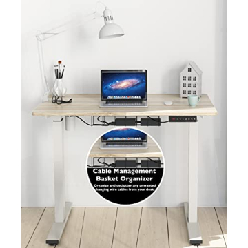 SHW Electric Height Adjustable Desk with Memory Presets