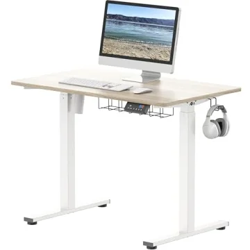 SHW Electric Height Adjustable Desk with Memory Presets