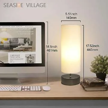 Minimalist Touch Control Table Lamp with LED Bulb