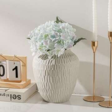 Elegant Uiddo Ceramic Vase for Home Decor - Blue 7.8 inch