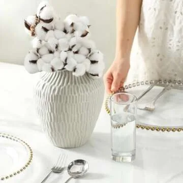 Elegant Uiddo Ceramic Vase for Home Decor - Blue 7.8 inch