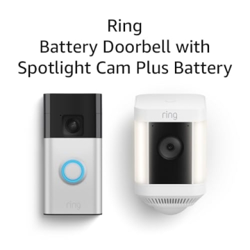 All-new Ring Battery Doorbell with Ring Spotlight Cam Plus Battery (White)