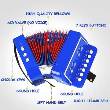 Kids Accordion - Perfect Musical Gift for Ages 3-12