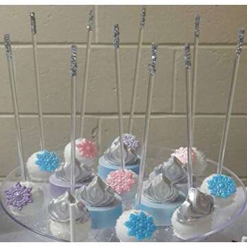 Weststone - Reusable 50pcs clear Acrylic sticks for cake pop, lollipop candy or cake topper